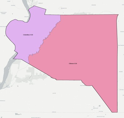 Hickman County KY townships and subdivisions map