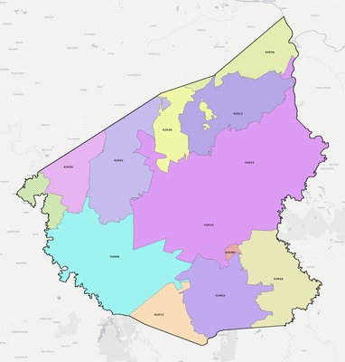 Hopkins County KY ZIP code boundaries map