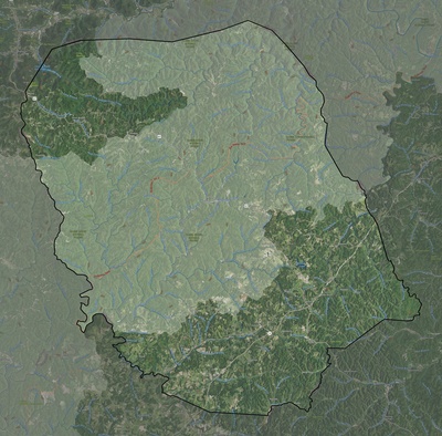 Jackson County KY USGS imagery and topo map