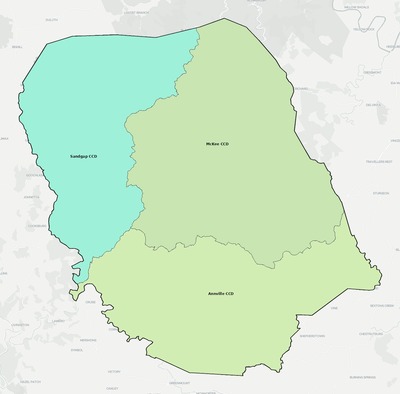 Jackson County KY townships and subdivisions map