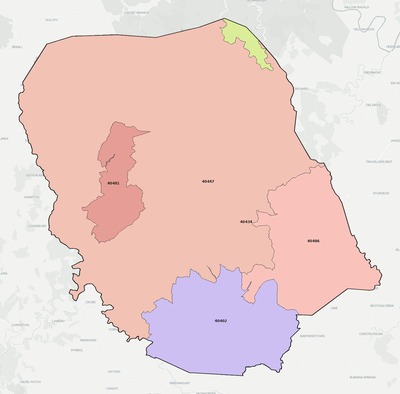 Jackson County KY ZIP code boundaries map