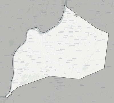 Jefferson County KY county basemap context