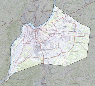 Jefferson County KY USGS topo map