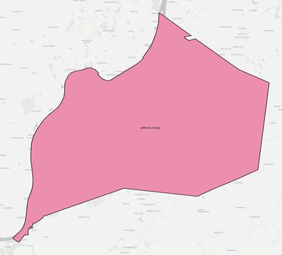 Jefferson County KY school district boundaries map
