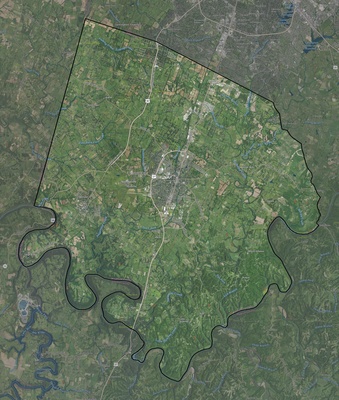 Jessamine County KY USGS imagery and topo map