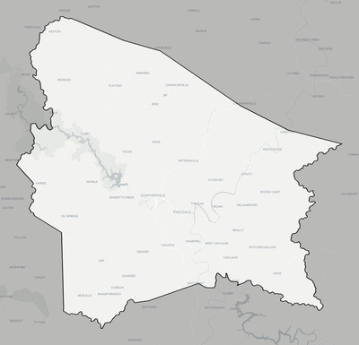 Johnson County KY county basemap context