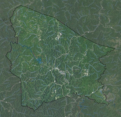Johnson County KY USGS imagery and topo map