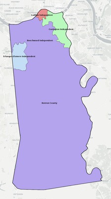 Kenton County KY school district boundaries map