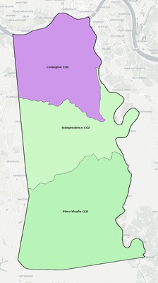 Kenton County KY townships and subdivisions map