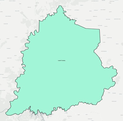 Laurel County KY school district boundaries map