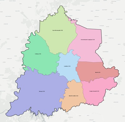 Laurel County KY county subdivision map preview