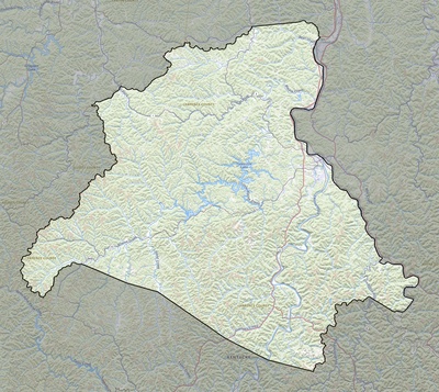 Lawrence County KY USGS topo map