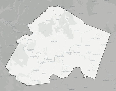 Lee County KY county basemap context