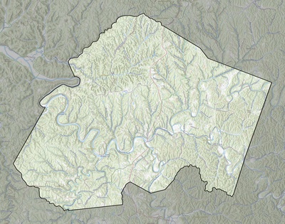 Lee County KY USGS topo map