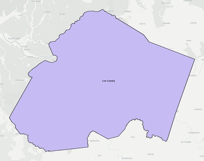 Lee County KY school district boundaries map