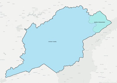 Letcher County KY school district boundaries map