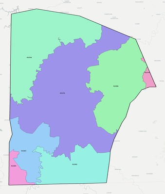 Logan County KY ZIP code boundaries map