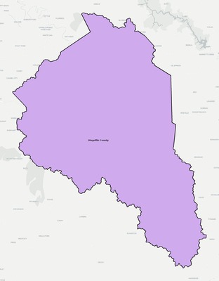 Magoffin County KY school district boundaries map
