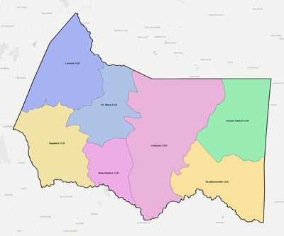 Marion County KY townships and subdivisions map