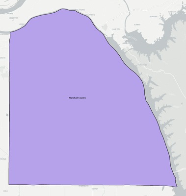 Marshall County KY school district boundaries map