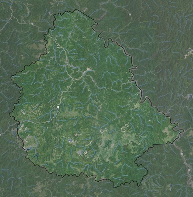 Martin County KY USGS imagery and topo map