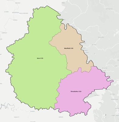 Martin County KY townships and subdivisions map