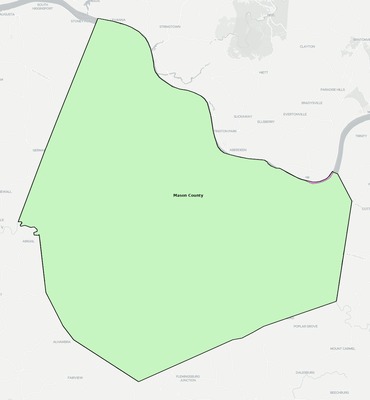 Mason County KY school district boundaries map