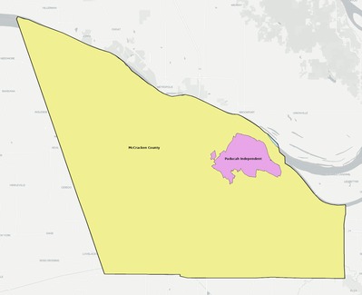 McCracken County KY school district boundaries map