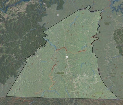 McCreary County KY USGS imagery and topo map