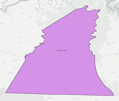 McCreary County KY school district boundaries map