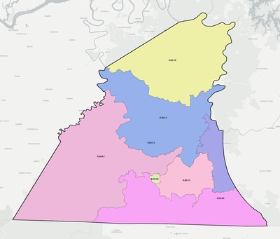 McCreary County KY ZIP code boundaries map
