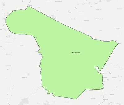 McLean County KY school district boundaries map