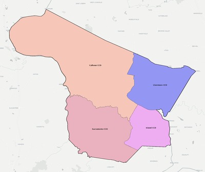 McLean County KY townships and subdivisions map