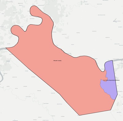 Meade County KY school district boundaries map