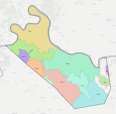 Meade County KY ZIP code boundaries map