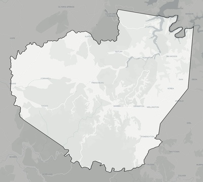 Menifee County KY county basemap context