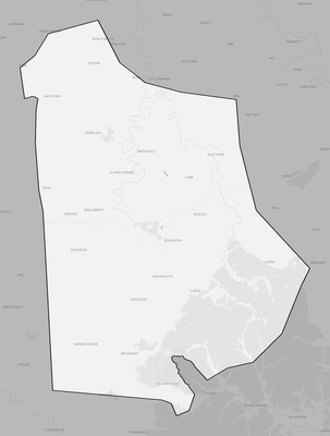 Metcalfe County KY county basemap context