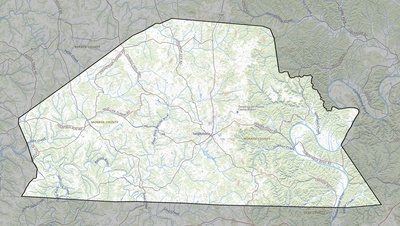 Monroe County KY USGS topo map
