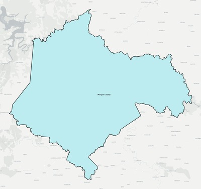 Morgan County KY school district boundaries map