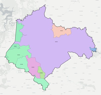 Morgan County KY ZIP code boundaries map
