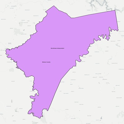 Nelson County KY school district boundaries map