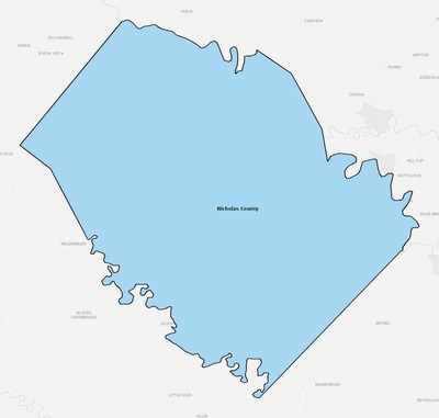 Nicholas County KY school district boundaries map