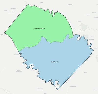 Nicholas County KY townships and subdivisions map