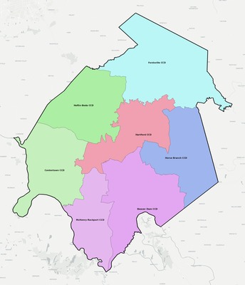 Ohio County KY townships and subdivisions map