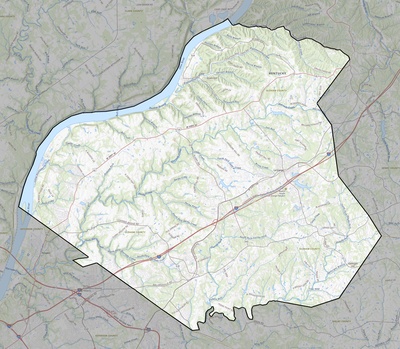 Oldham County KY USGS topo map