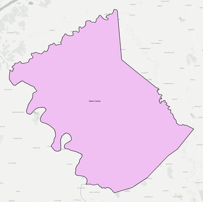 Owen County KY school district boundaries map