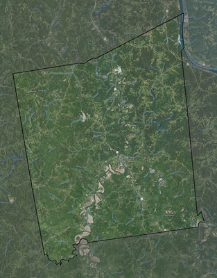 Pendleton County KY USGS imagery and topo map