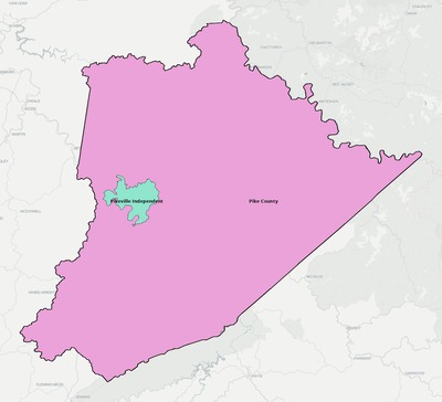 Pike County KY school district boundaries map