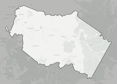 Powell County KY county basemap context
