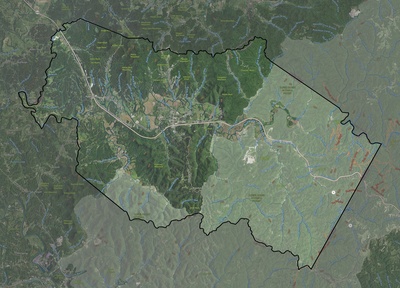 Powell County KY USGS imagery and topo map